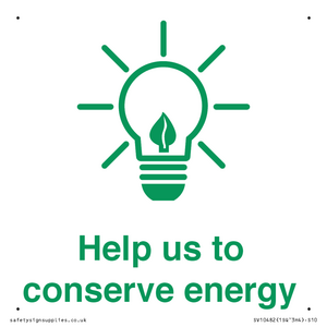 Help us to conserve energy 